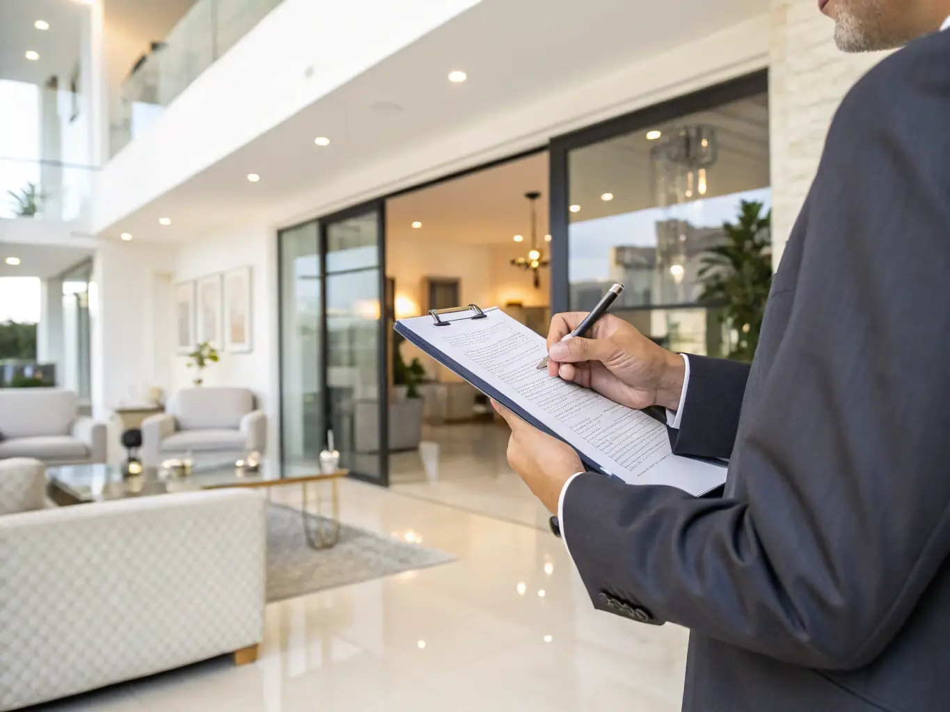 An image of a property manager conducting a routine inspection inside a rental property, checking for maintenance issues and ensuring tenant satisfaction, representing Rental Property Partners' commitment to property upkeep.